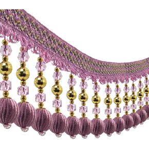 3yards Pom Pom Fringe Trim Beading Ball Fringe Tassel Trimming Ribbon for Piano Cover Decorative Curtain Tape (Gray)