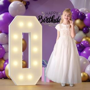 Marquee Numbers, 4FT Number 5 Light Up Number, Marquee Numbers 4 Feet Tall for Birthday Decorations Party Decor White Large Anniversary Decoration for Boys Girls Men Women