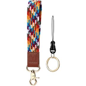 Keychain Wristlet, Stretchy Key Chain for Women Men, Soft Wrist Keychain Wrist Lanyard for Car Key Phone Wallet, Black in Saudi Arabia