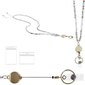 Eageus Lanyards for ID Badges Teacher Lanyard with ID Holder, Retractable Lanyards for Keys and Cruise Ship Cards
