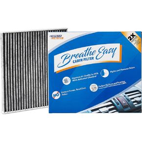 Spearhead Odor Defense Breathe Easy AC & Heater Cabin Filter | Fits 2014-18 Mazda 3, 2014-21 Mazda 6, 2013-22 CX-5 Like OEM | Up to 25% Longer Lasting w/Activated Carbon (BE-811)