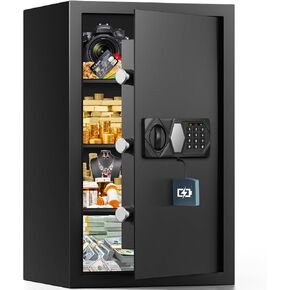 6.5 Cub Extra Large Home Safes Water and Fireproof, Anti-theft Safe Box with Removable Shelf, Digital Fire Proof Safe for Home Money Jewelry Valuables
