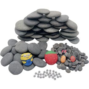 CYLHCM 24 PCS Rocks for Painting, 3"-4" Flat DIY Painting Rocks, Large Smooth Rocks for Crafts, Arts,Decoration, Kindness Rocks Hand Picked for Painting