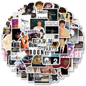 61Pcs Benson Boone Stickers Pack, Aesthetic Vinyl Waterproof Sticker Decals for Water Bottle,Laptop,Phone,Scrapbooking,Journaling for Adults Teens Kids for Party Supply Favor Decor