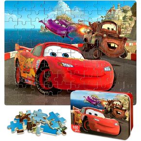 Jigsaw Puzzles 60 Pieces Puzzles for Kids Ages 4-8 Learning Educational Toy Puzzles for Children Girls and Boys Packed in Tin Box