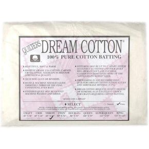 Quilter's Dream Cotton White Select Batting (60" x 60") Throw