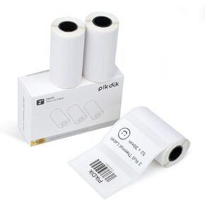 Mini Printer Paper,Notes Thermal Paper Waterproof Width 56mm Non-Adhesive for PikDik Q2,PeriPage A6 Portable Bluetooth Pocket Inkless Printer, 3 Rolls,7.7m/Roll