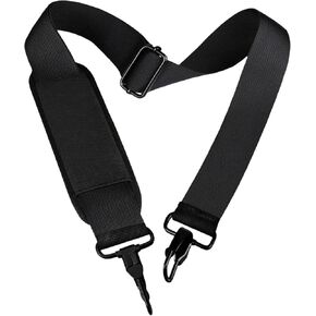 Universal Replacement Laptop Shoulder Strap, Durable 55" Adjustable Comfortable Belt with Metal Hooks for Briefcase, Computer Messenger Bag, Laptop Case Luggage/Duffel/Camera, (Black)