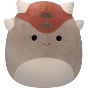 Squishmallow الأصلي 14 بوصة Ainhoca Gray Ankylosaurus - لعبة Jazwares الرسمية الكبيرة فائقة النعومة من القطيفة