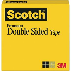 3M Commercial Office Supply Div.Double-Sided Tape, 3"Core, 3/4"x36Yards, Clear
