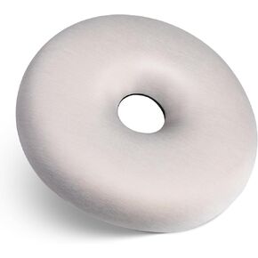 My OLi Seat Cushion Office Chair Cushion Memory Foam & Cool Fabric Cushion Lab Center Hole & O-Shape Cutout Donut Pad for Office Chairs, Car Seat, Airplane, for Sciatica & Back Pain Relief Gray