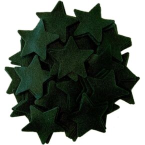 Playfully Ever After 4 Inch 15pc Felt Stars (Dark Green)