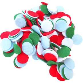 دوائر اللباد المصنوعة من اللباد الأخضر والأزرق الفاتح والأحمر والأبيض من Playously Ever After (عبوة مختلطة الحجم - 56 قطعة)