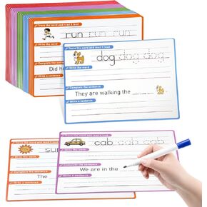 CVC Word Games & Sentence Building for Kids - Handwriting Practice, Phonics Flash Cards, Sight Word Tracing for Pre-K, Kindergarten & Homeschool Learning Activities