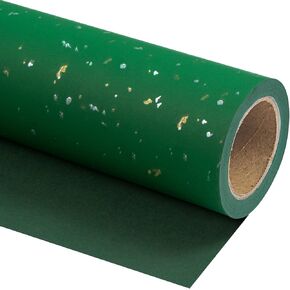 WRAPAHOLIC Wrapping Paper Roll - Mini Roll - 17 Inch X 16.5 Feet - Navy Blue Gold Foil Design with Silky Touch Perfect for Birthday, Holiday, Wedding, Baby Shower