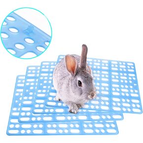 Hamiledyi 4 Pcs Rabbit Cage Mats Small Animal Plastic Feet Pads Floor Mat for Pet Cats Dogs Bunny Hamster Rat Chinchilla Guinea Pig