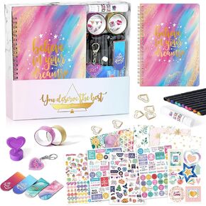 Lortarl DIY Journal Kit - DIY Journal Set, Scrapbook & Diary Supplies Set, Journaling Art Crafts Kit