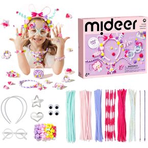 MiDeer Pipe Cleaners, Arts and Crafts Supplies for Kids Including Piepe Cleaners, Wiggle Googly Eyes, Pom Poms, Hair Clips, Chenille Stem Craft Collection for Kids Ages 4 5 6 7 8 9 10 11