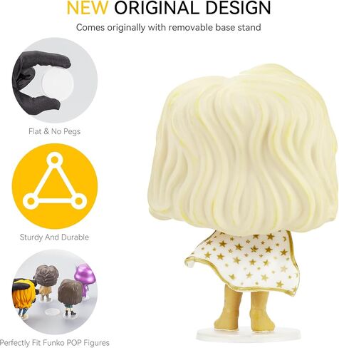 60PCS Figure Stand Base with 120PCS Adhesive for 4 Inch Fuko Pop, 1.97 Inch Black Round Plastic Bases No Peg, Doll Model Storage Organizer Display Holder Accessories for Action Figures in Saudi Arabia