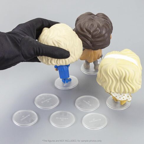 60PCS Figure Stand Base with 120PCS Adhesive for 4 Inch Fuko Pop, 1.97 Inch Black Round Plastic Bases No Peg, Doll Model Storage Organizer Display Holder Accessories for Action Figures in Saudi Arabia
