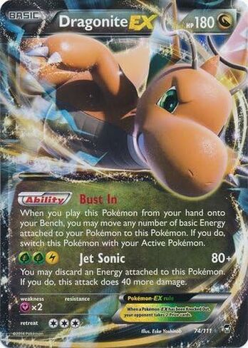 Dragonite EX - 74/111 - عرض ترويجي لصندوق ضخم كبير الحجم in Saudi Arabia