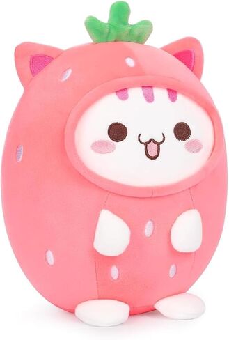 12" Cute Plush Pillow Stuffed Animal, Soft Kawaii Plushie Gift for Kids (Strawberry Cat) in Saudi Arabia