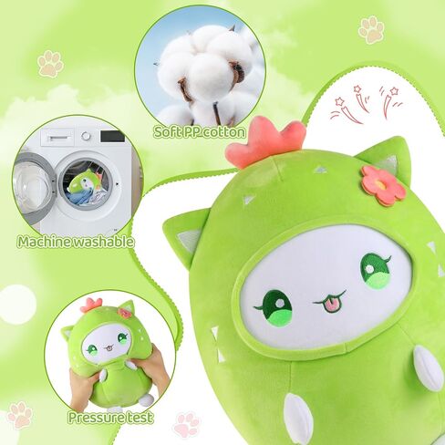 12" Cute Plush Pillow Stuffed Animal, Soft Kawaii Plushie Gift for Kids (Strawberry Cat) in Saudi Arabia