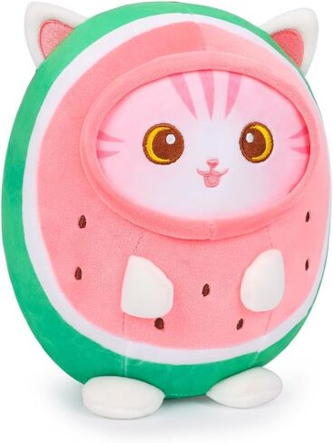 12" Cute Plush Pillow Stuffed Animal, Soft Kawaii Plushie Gift for Kids (Strawberry Cat) in Saudi Arabia