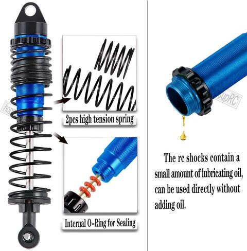 ترقيات جزء لـ 1/10 Stampede/Rustler 2WD، عمود القيادة والصدمات CVD&RC ومشابك ربط قابلة للتعديل ووصلات كامبر وكتلة ذراع وعجلة وكتل توجيه وحاملات المحور الخلفي، محور العجلة السداسي والمحور السداسي، أزرق in Saudi Arabia