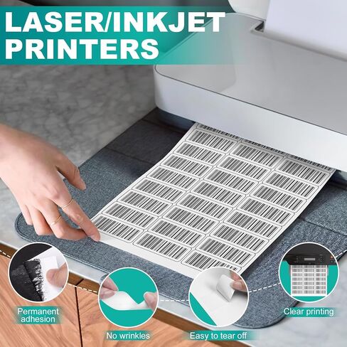 Address Labels 1"x2-5/8" Shipping Mailing Labels for Printer Printable Sticker Labels White Matte Paper for Office, Home (25 Sheets, 30-UP) in Kuwait