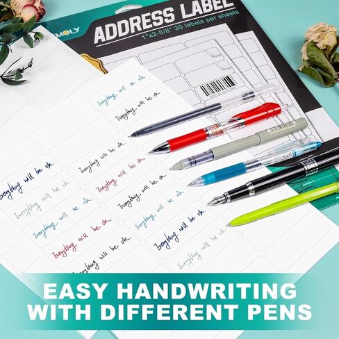 Address Labels 1"x2-5/8" Shipping Mailing Labels for Printer Printable Sticker Labels White Matte Paper for Office, Home (25 Sheets, 30-UP) in Kuwait
