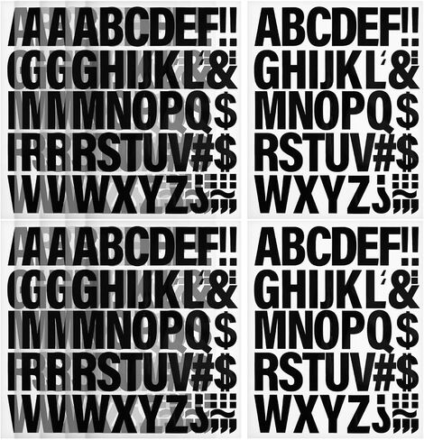 NUOBESTY Vinyl Letters Stickers Iron On Alphabet Stickers for Clothes Window Mailbox Self Adhesive Vinyl Decals Clothes Appliques Black 12 Sheets in Saudi Arabia