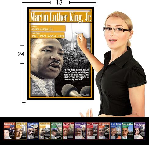 Black History Posters 12 pack school charts Glossy Paper (12.5x18) Young N Refined in Kuwait