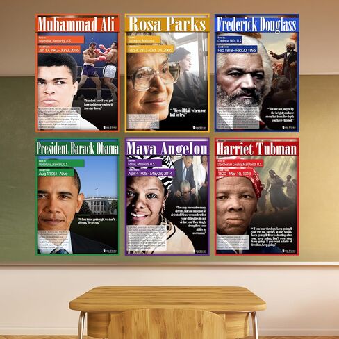 Black History Posters 12 pack school charts Glossy Paper (12.5x18) Young N Refined in Kuwait