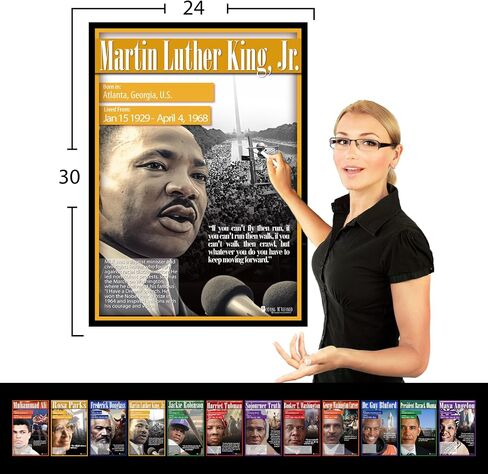 Black History Posters 12 pack school charts Glossy Paper (12.5x18) Young N Refined in Kuwait