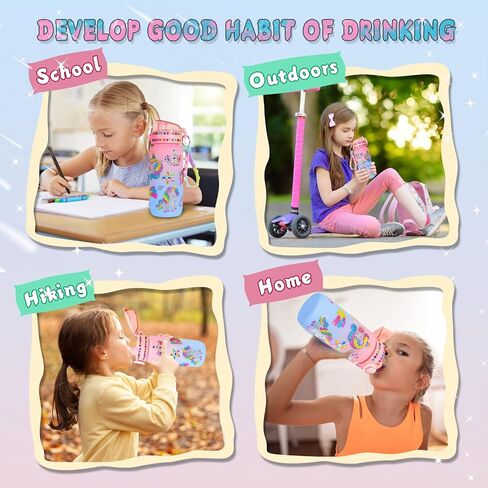 FIRITHYC Decorate Your Own Water Bottle Kits, Arts and Crafts Gifts Toys for Girls Age 4-6-8-10-12, Mermaids Gem Diamond Painting Crafts Gifts Toys for Girls Birthday in Saudi Arabia