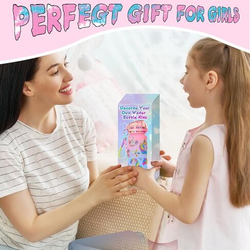 FIRITHYC Decorate Your Own Water Bottle Kits, Arts and Crafts Gifts Toys for Girls Age 4-6-8-10-12, Mermaids Gem Diamond Painting Crafts Gifts Toys for Girls Birthday in Saudi Arabia