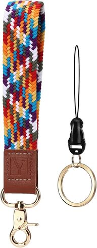 Keychain Wristlet, Stretchy Key Chain for Women Men, Soft Wrist Keychain Wrist Lanyard for Car Key Phone Wallet, Black in Saudi Arabia