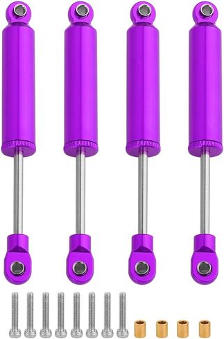 TRX4M 4PCS Built-in Spring Shocks Absorbers Damper for 1/18 RC Crawler TRX-4M Bronco Defender K10 Metal Upgrade Part (purple, 71mm) in Saudi Arabia