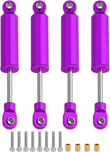 TRX4M 4PCS Built-in Spring Shocks Absorbers Damper for 1/18 RC Crawler TRX-4M Bronco Defender K10 Metal Upgrade Part (purple, 71mm) in Saudi Arabia