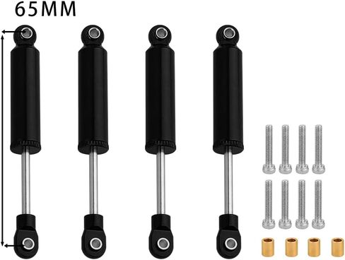 TRX4M 4PCS Built-in Spring Shocks Absorbers Damper for 1/18 RC Crawler TRX-4M Bronco Defender K10 Metal Upgrade Part (purple, 71mm) in Saudi Arabia