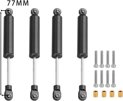 TRX4M 4PCS Built-in Spring Shocks Absorbers Damper for 1/18 RC Crawler TRX-4M Bronco Defender K10 Metal Upgrade Part (purple, 71mm) in Saudi Arabia