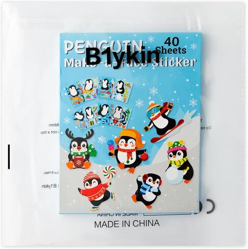 B1ykin Christmas Make a Face Sticker Sheets - Make Your Own Christmas Stickers Games, Winter Christmas Party Game Stickers Art Craft for Girls Boys Kids Birthday Party Favor Supplies (Christmas Tree) in Kuwait