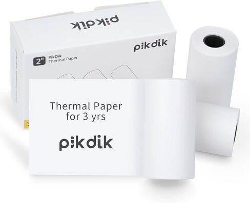 Mini Printer Paper,Notes Thermal Paper Waterproof Width 56mm Non-Adhesive for PikDik Q2,PeriPage A6 Portable Bluetooth Pocket Inkless Printer, 3 Rolls,7.7m/Roll in Saudi Arabia