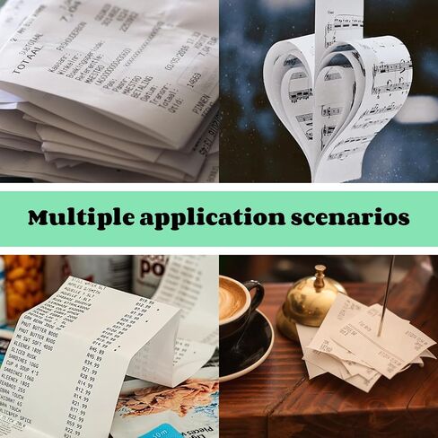 Mini Printer Paper,Notes Thermal Paper Waterproof Width 56mm Non-Adhesive for PikDik Q2,PeriPage A6 Portable Bluetooth Pocket Inkless Printer, 3 Rolls,7.7m/Roll in Saudi Arabia