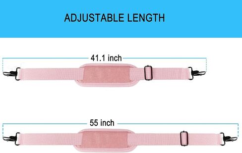 Universal Replacement Laptop Shoulder Strap, Durable 55" Adjustable Comfortable Belt with Metal Hooks for Briefcase, Computer Messenger Bag, Laptop Case Luggage/Duffel/Camera, (Black) in Kuwait