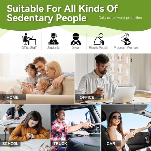 مجموعة وسائد كرسي المكتب Zoe.Lenwood Ultimate Comfort - تخفف من آلام عرق النسا وآلام الظهر وعدم الراحة مع وسادة دعم أسفل الظهر ووسادة المقعد - مثالية للمنزل والمكتب وكراسي الألعاب in Kuwait