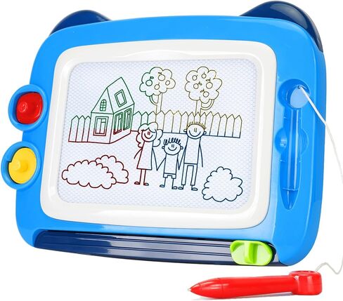 Magnetic Drawing Board, Toddler Toys for Girls Boys Gift Age 3 4 5, Doodle Board A Etch Colorful Sketch Magnet Erasable Pad, Educational Learning Kids Toys for Toddlers, Gifts for Birthday Christmas in Saudi Arabia