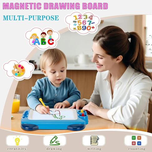Magnetic Drawing Board, Toddler Toys for Girls Boys Gift Age 3 4 5, Doodle Board A Etch Colorful Sketch Magnet Erasable Pad, Educational Learning Kids Toys for Toddlers, Gifts for Birthday Christmas in Saudi Arabia