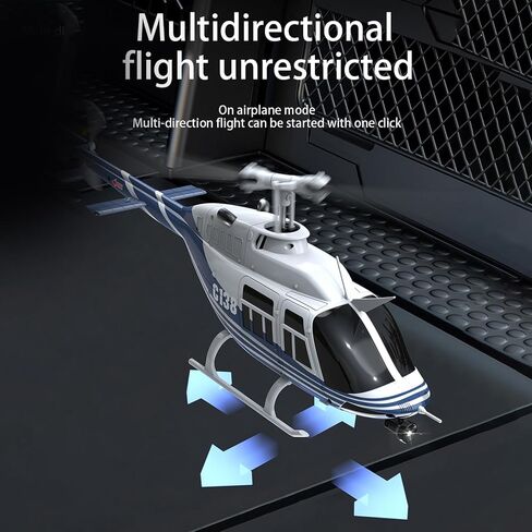 C138 Remote Control Helicopter, Bell206 Helicopter 2.4GHz 4CH Single Propeller Aileron RC Aircraft One Click Roll Takeoff and Landing Six-axis Gyroscope, Air Pressure Setting in Saudi Arabia